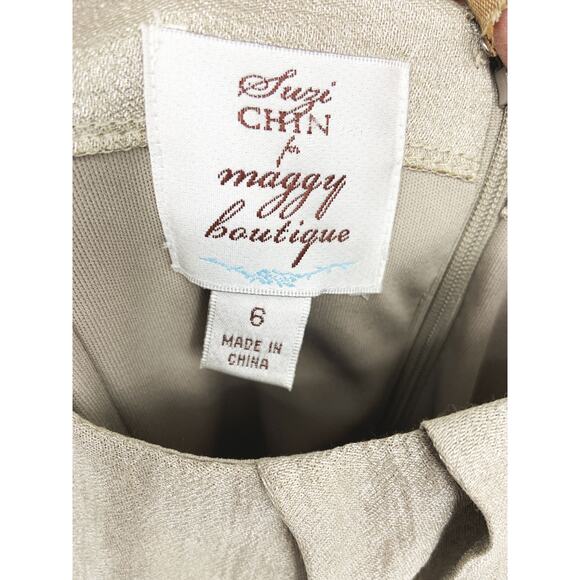 Suzi Chin for Maggy Boutique Mini Bodycon Dress Sleeveless Back Zip Size 6 - Picture 3 of 6